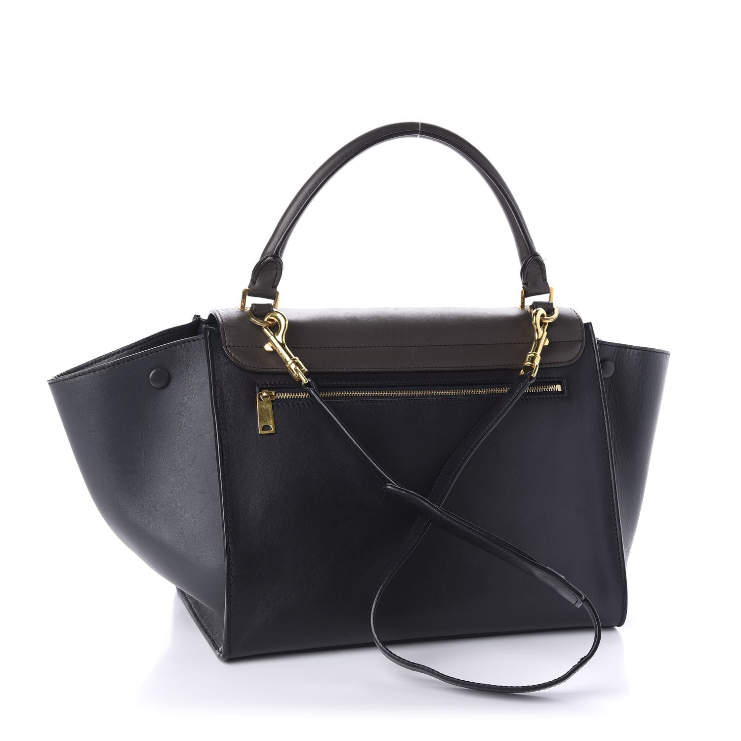 Celine Smooth Calfskin Medium Tri-Color Trapeze Anthracite 3 of 11