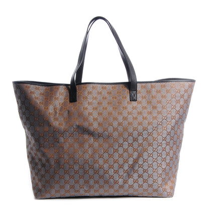 Gucci Metallic Monogram XL Shopper Tote Black 1 of 7
