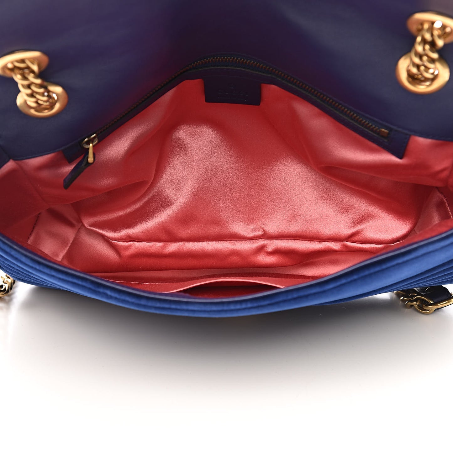 Velvet Matelasse Medium GG Marmont Shoulder Bag Cobalt Blue