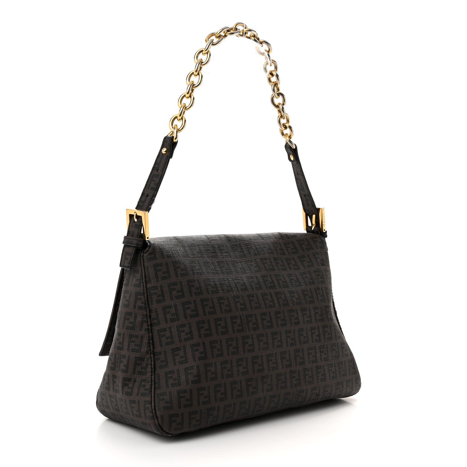 Fendi Zucchino Spalmati Forever Mama Baguette Moro Black 3 of 11