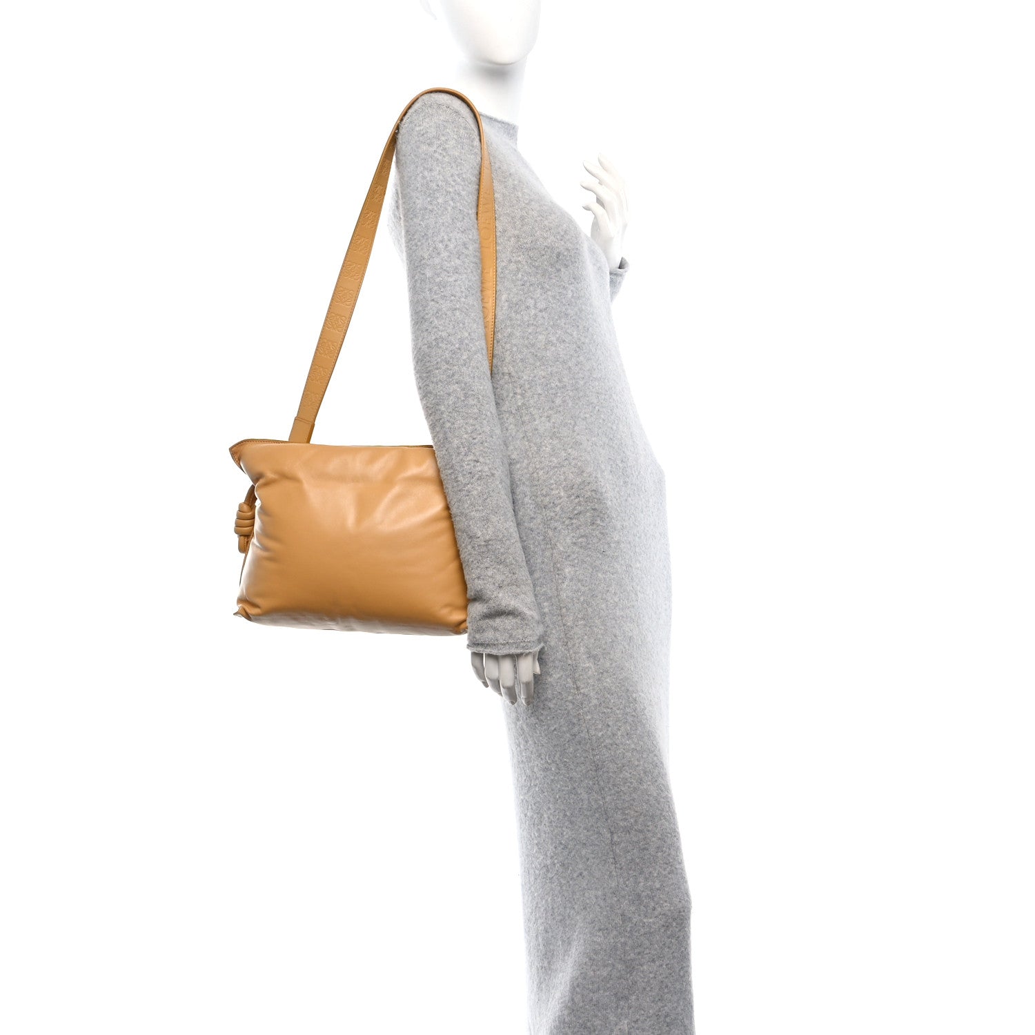 Loewe Calfskin Flamenco Puffer Knot Bag Camel 2 of 9