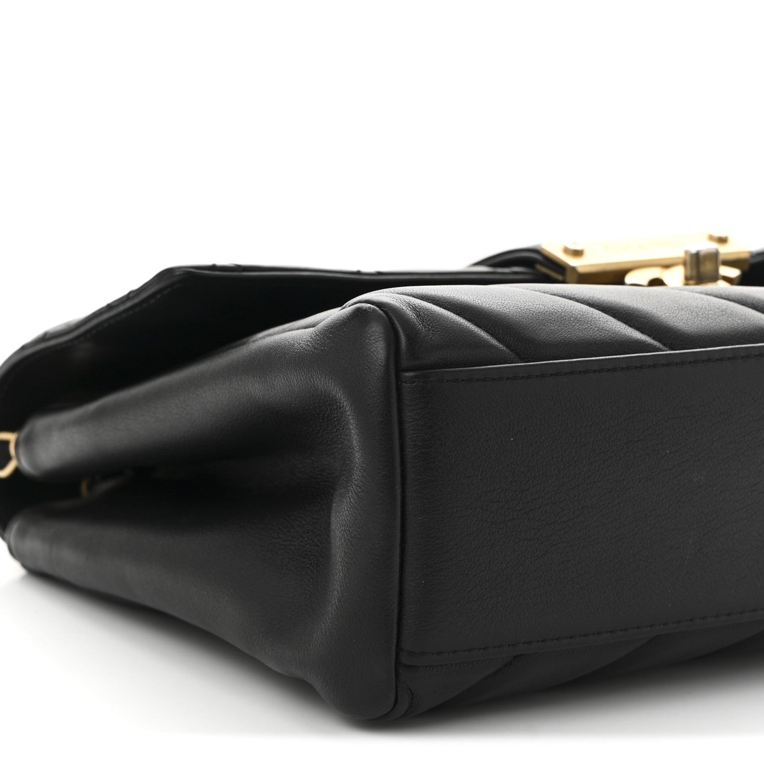 Chanel Calfskin Quilted Chevron In The City Bag Black 9 of 11