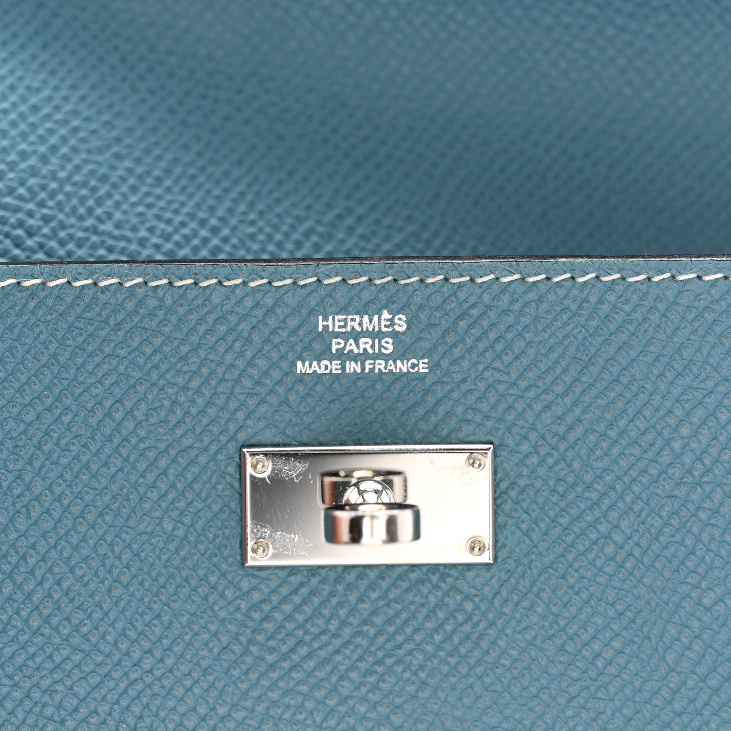 Hermes Epsom Kelly Longue Wallet Blue Jean 6 of 8