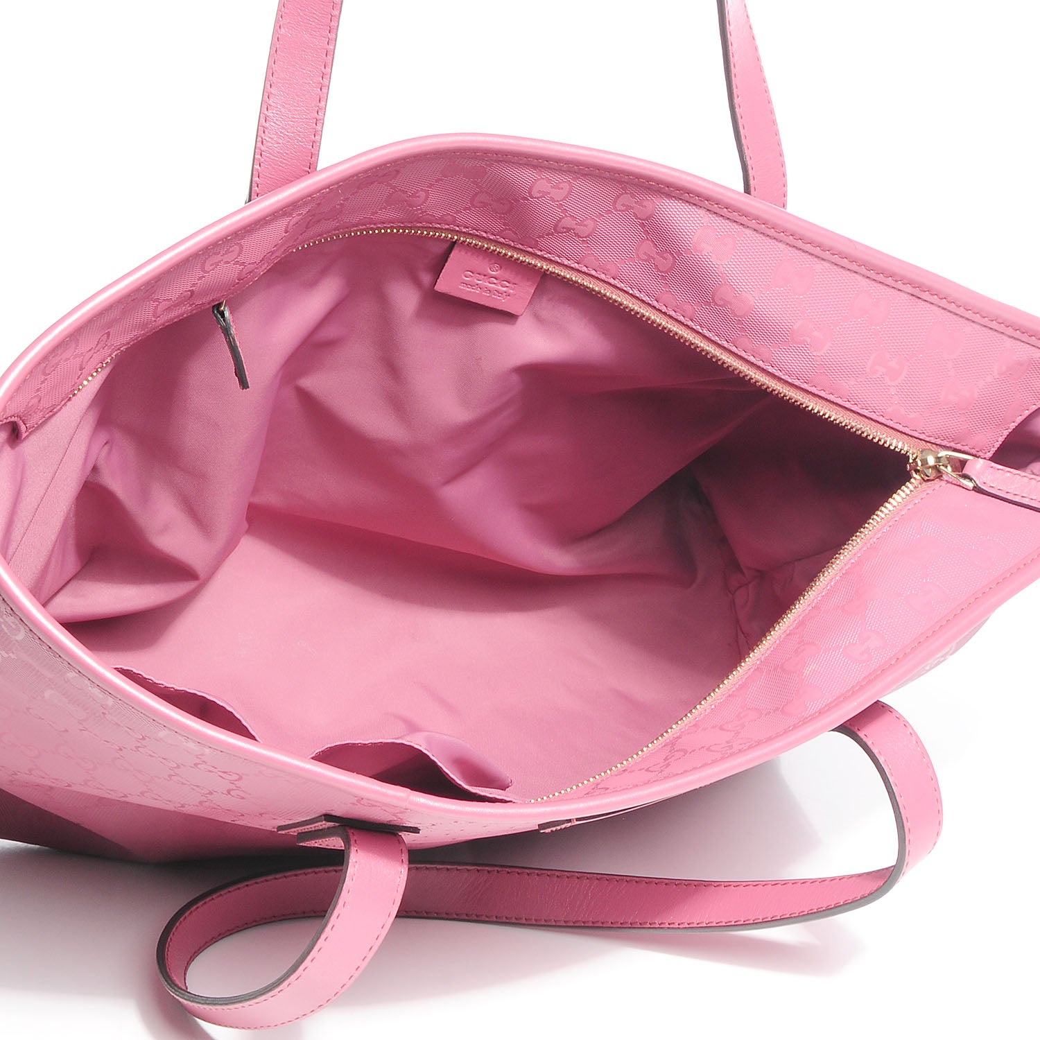 Gucci Imprime Monogram Medium Zippered Shopping Tote Vintage Rose 5 of 9