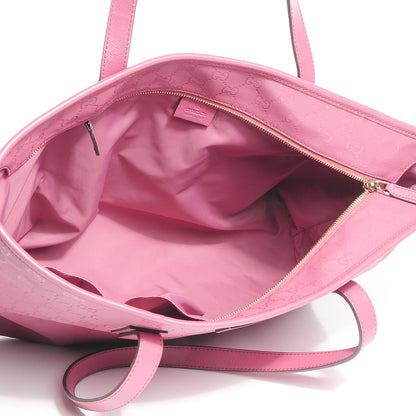 Gucci Imprime Monogram Medium Zippered Shopping Tote Vintage Rose 5 of 9