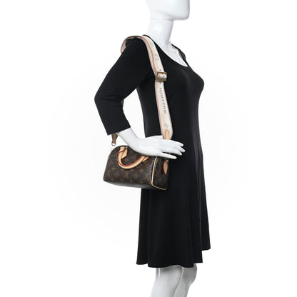 Louis Vuitton Monogram Speedy Bandouliere 20 Beige 2 of 9