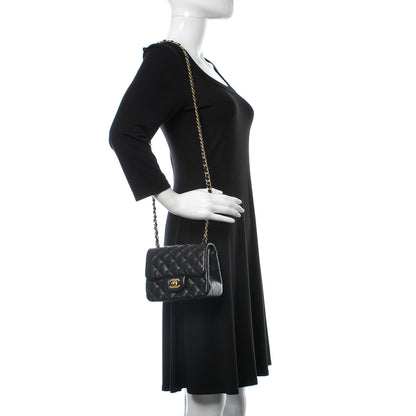 Chanel Lambskin Quilted Mini Square Flap Black 2 of 9