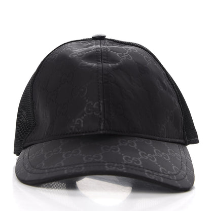 Gucci Nylon Monogram Baseball Hat XL Black 3 of 7