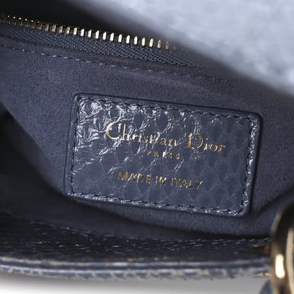 Christian Dior Snakeskin Mini Lady Dior Blue 6 of 9
