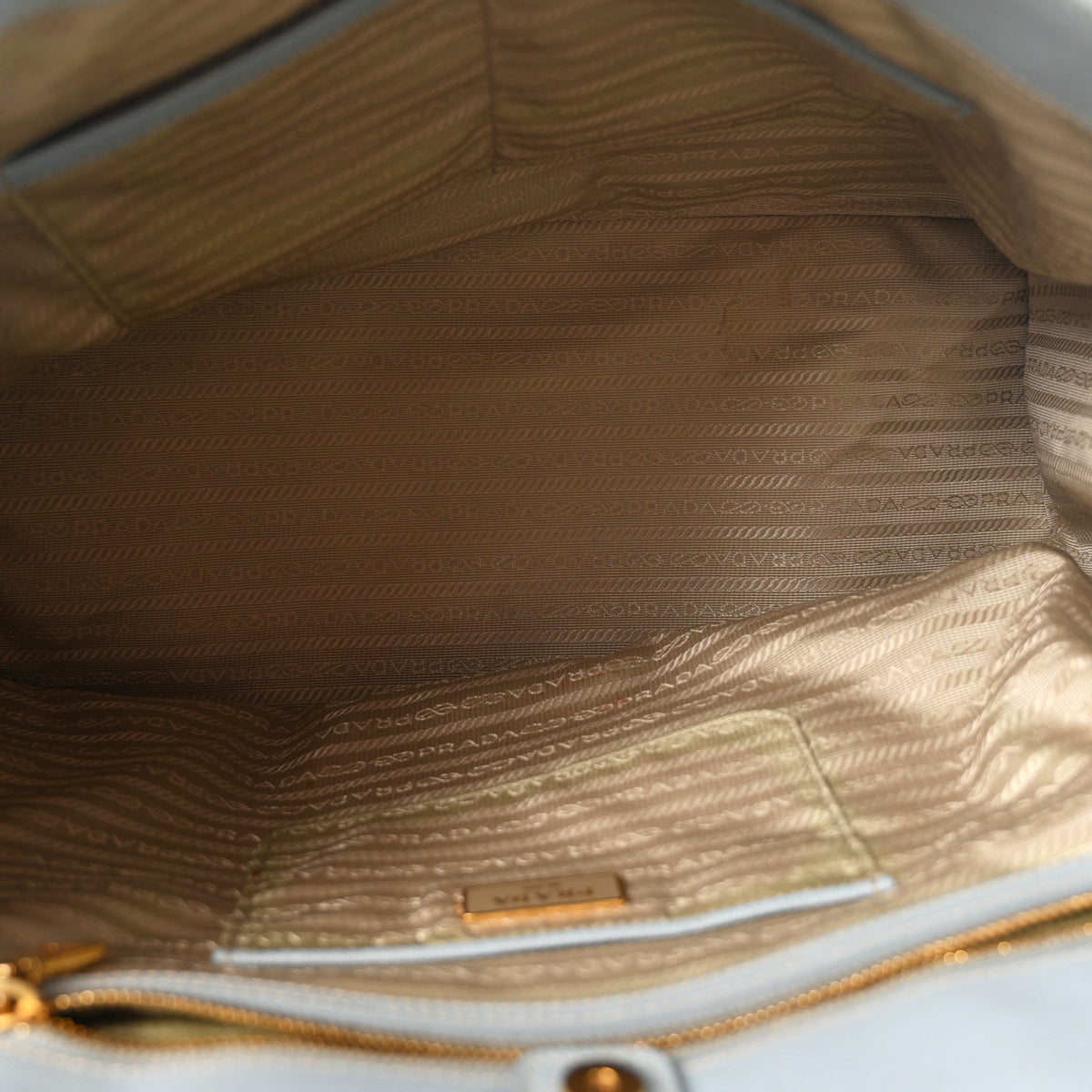 Prada Saffiano Lux Large Tote Lago 5 of 12