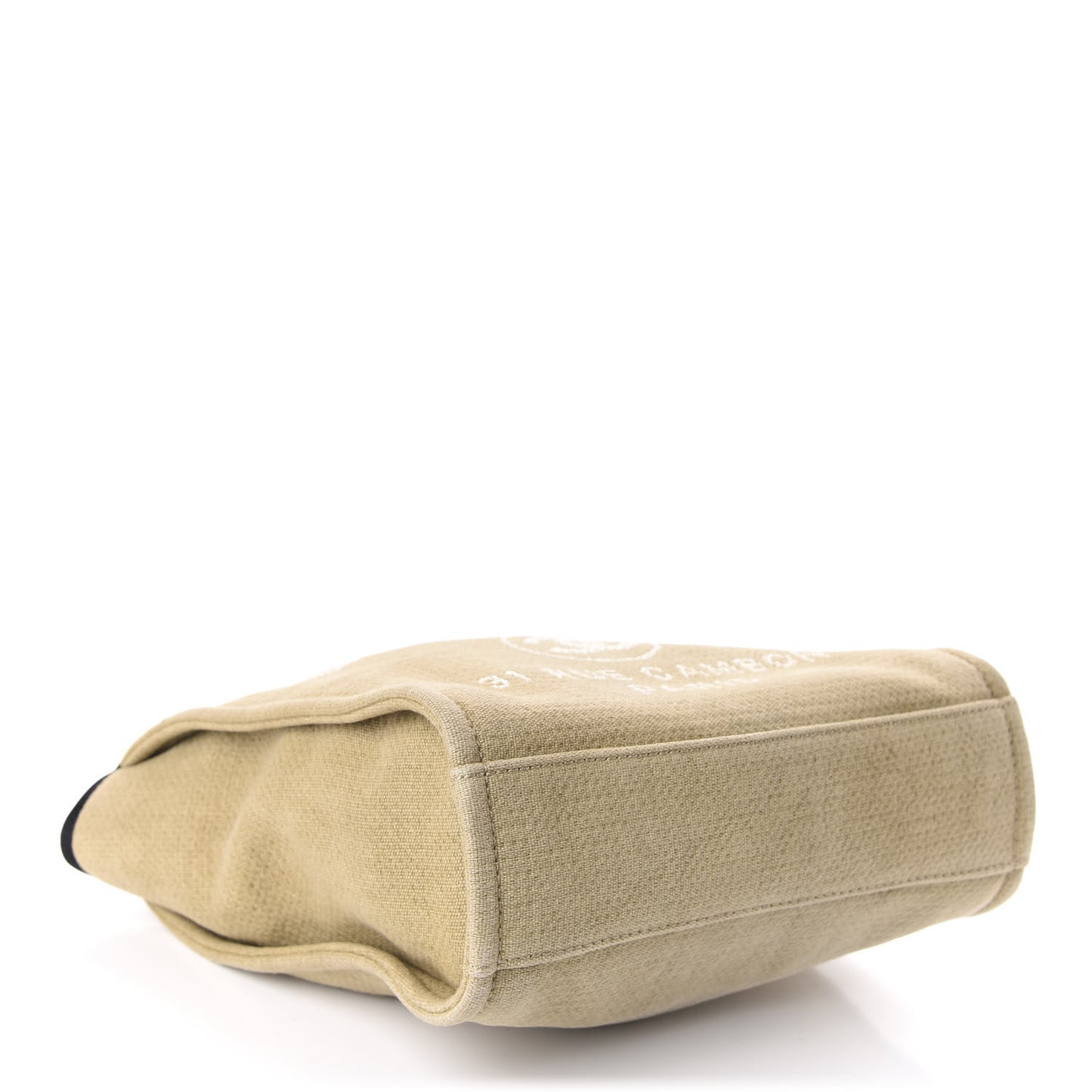 Canvas Mini Deauville Tote Beige Black
