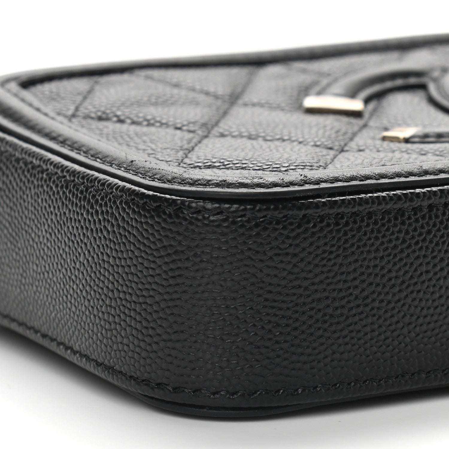 Chanel Caviar Quilted CC Filigree Clutch With Chain Black 11 of 12