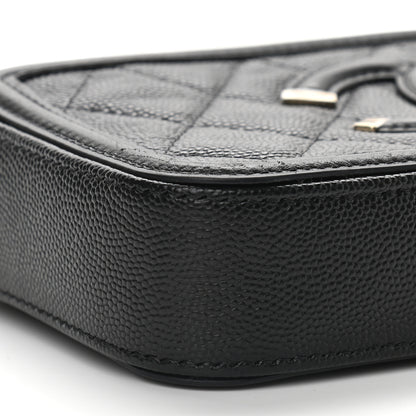 Chanel Caviar Quilted CC Filigree Clutch With Chain Black 11 of 12