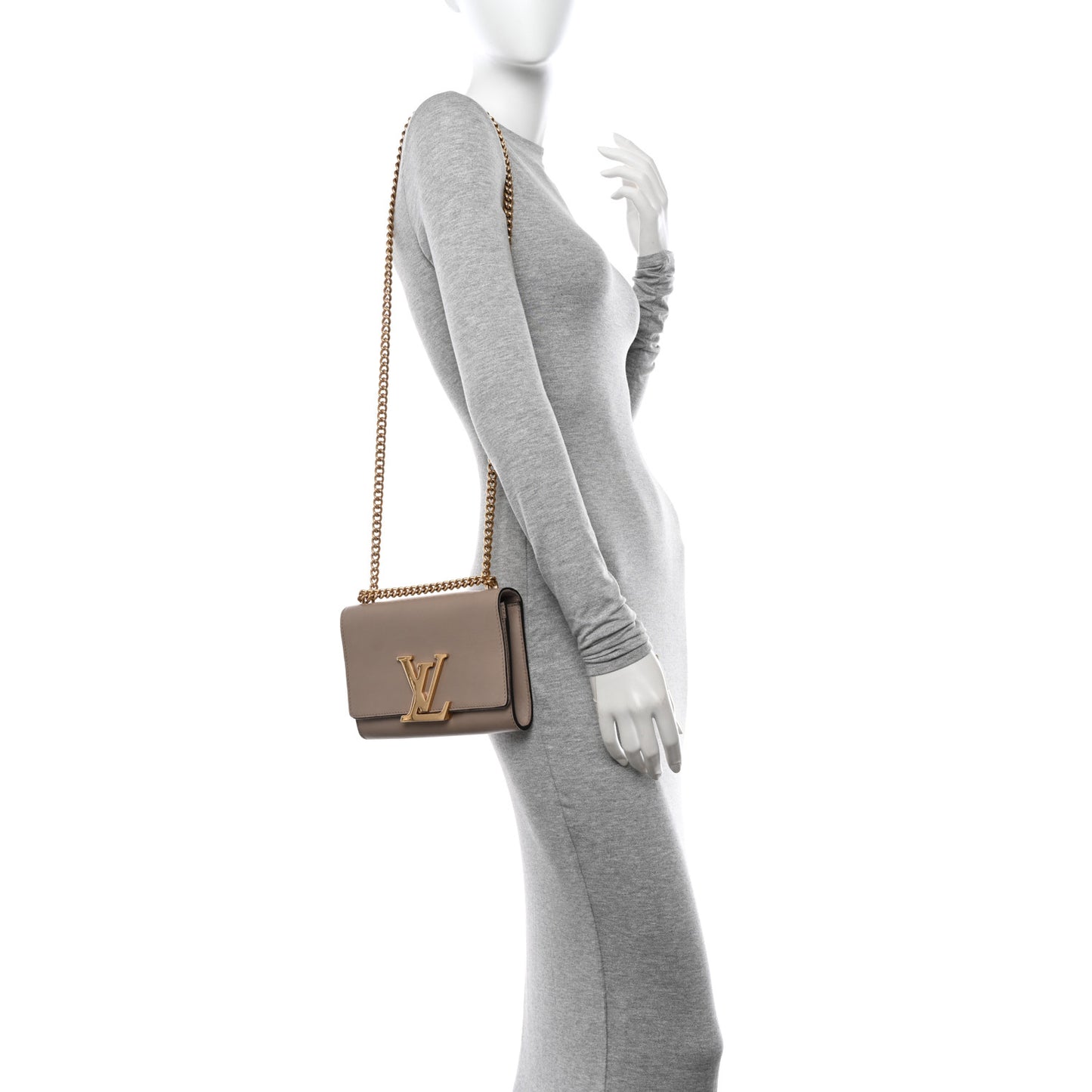 Calfskin Chain Louise MM Gris