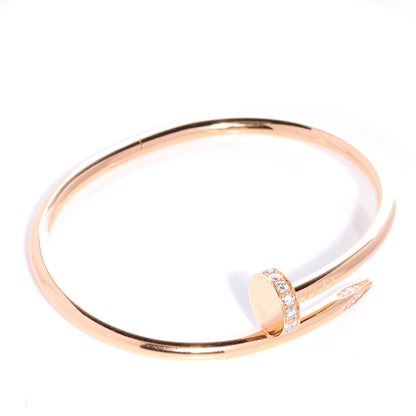 Cartier 18K Pink Gold Diamond Juste Un Clou Bracelet 17 3 of 7