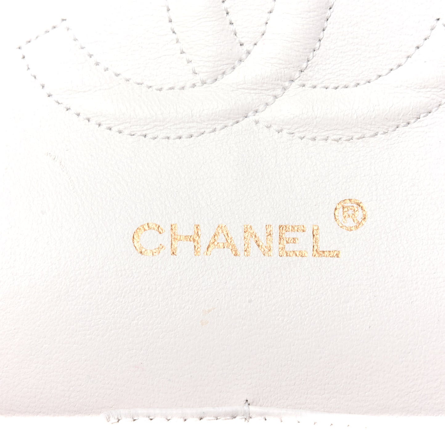 Lambskin Quilted Medium Double Flap White