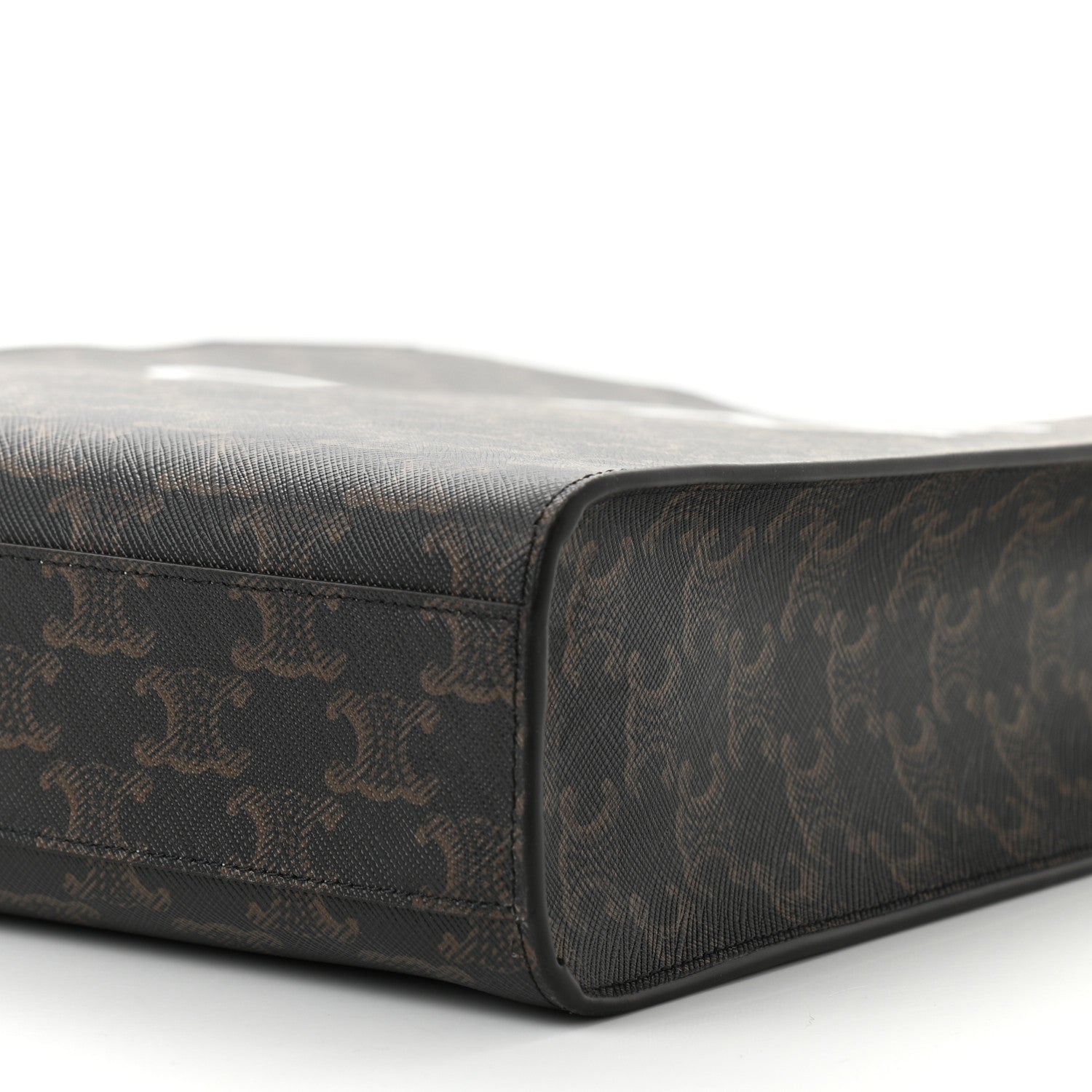 Celine Triomphe Canvas Calfskin Small Vertical Cabas Tan 8 of 8
