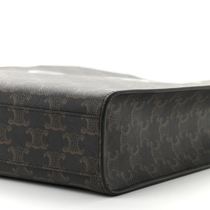 Celine Triomphe Canvas Calfskin Small Vertical Cabas Tan 8 of 8