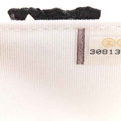 Chanel Calfskin Crochet 19 Wallet On Chain WOC White Black 8 of 12