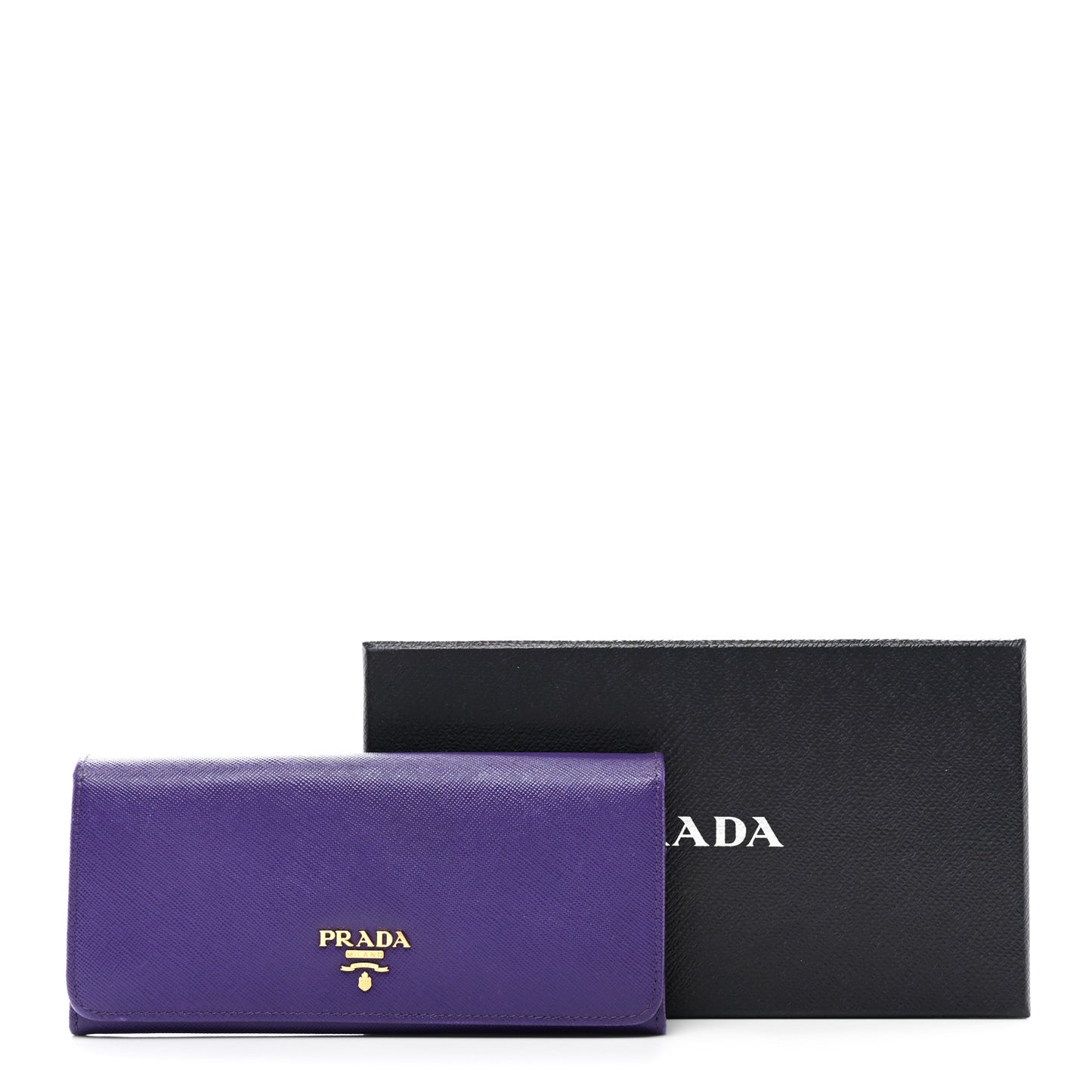 Saffiano Lux Metal Continental Flap Travel Wallet Viola