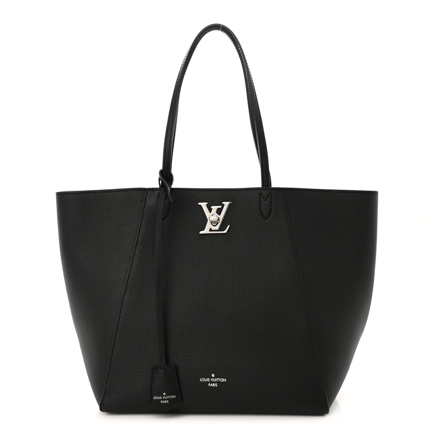 Calfskin Lockme Cabas Black