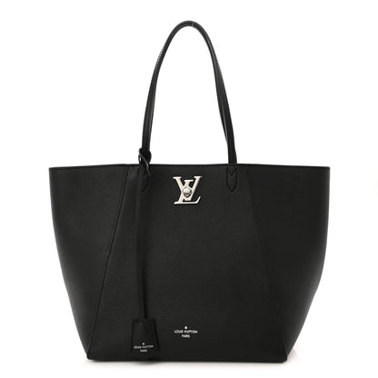 Louis Vuitton Calfskin Lockme Cabas Black 1 of 10