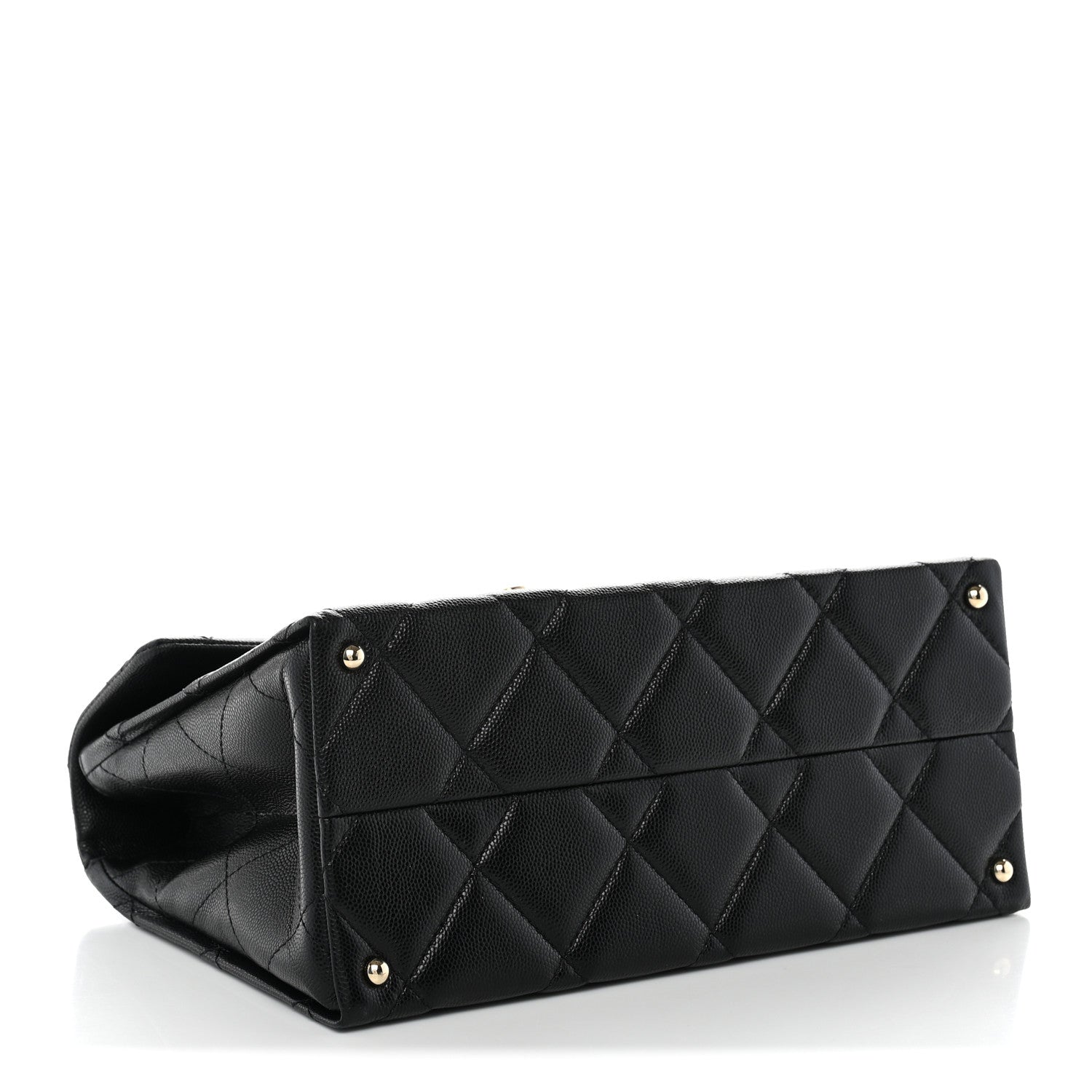 Chanel Caviar Quilted Medium Retro Twist Top Handle Flap Black 4 of 10