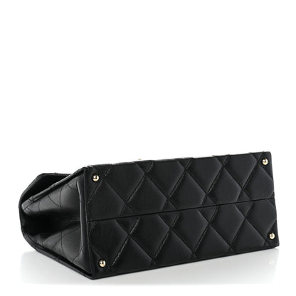 Chanel Caviar Quilted Medium Retro Twist Top Handle Flap Black 4 of 10