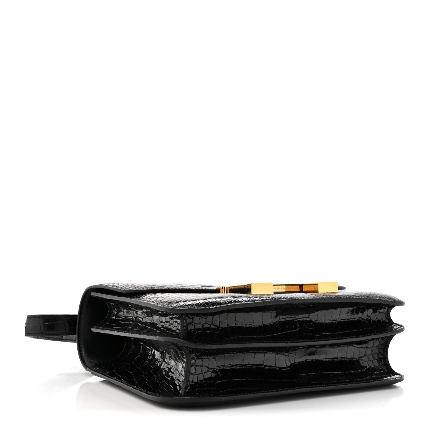 Hermes Shiny Porosus Crocodile Constance 24 Black 4 of 13