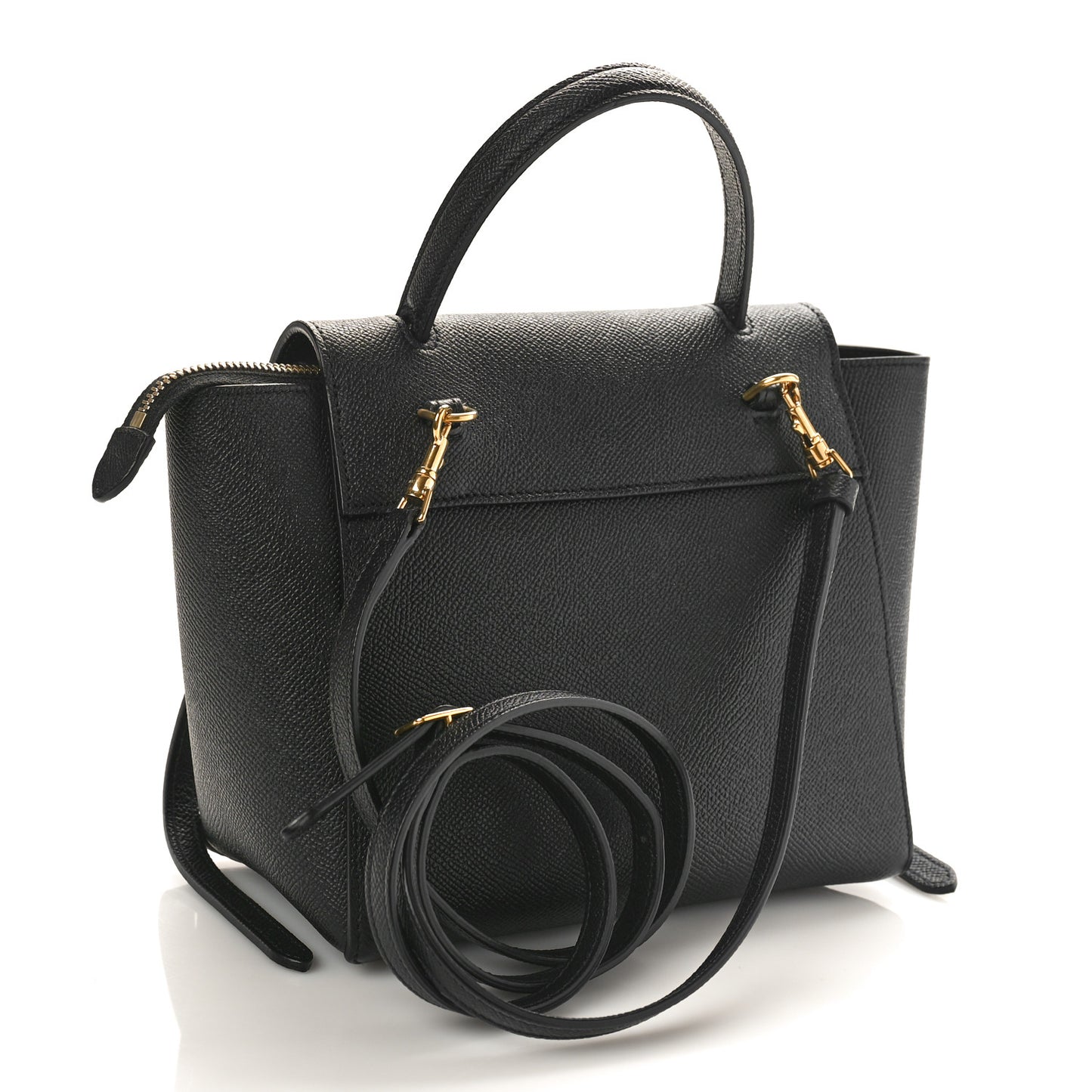 Grained Calfskin Nano Belt Bag Black
