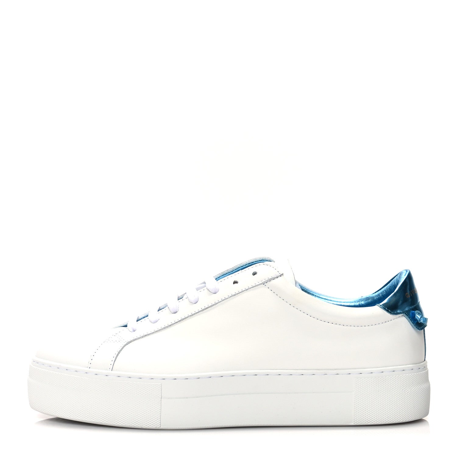 Givenchy Calfskin Metallic Womens Urban Street Sneakers 40 White Blue 1 of 7