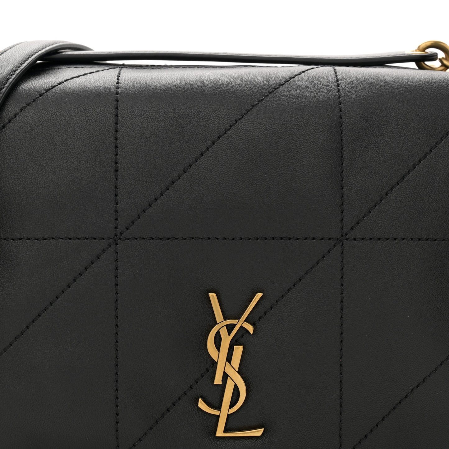 Lambskin Matelasse Monogram Small Jamie 4.3 Black