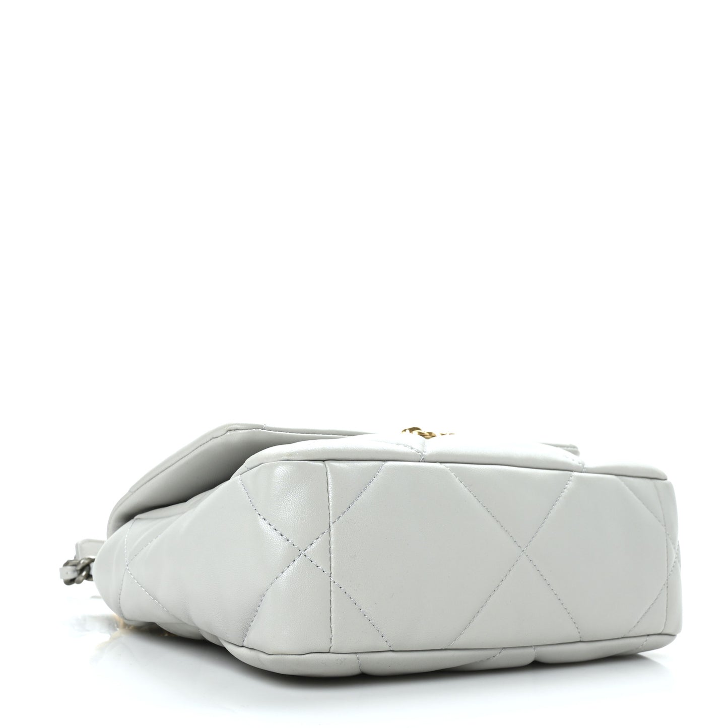 Lambskin Quilted Medium Chanel 19 Flap Grey