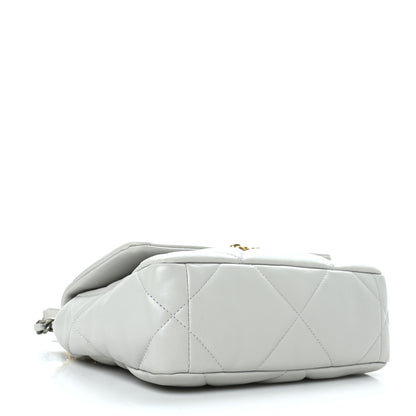 Chanel Lambskin Quilted Medium Chanel 19 Flap Grey 4 of 9