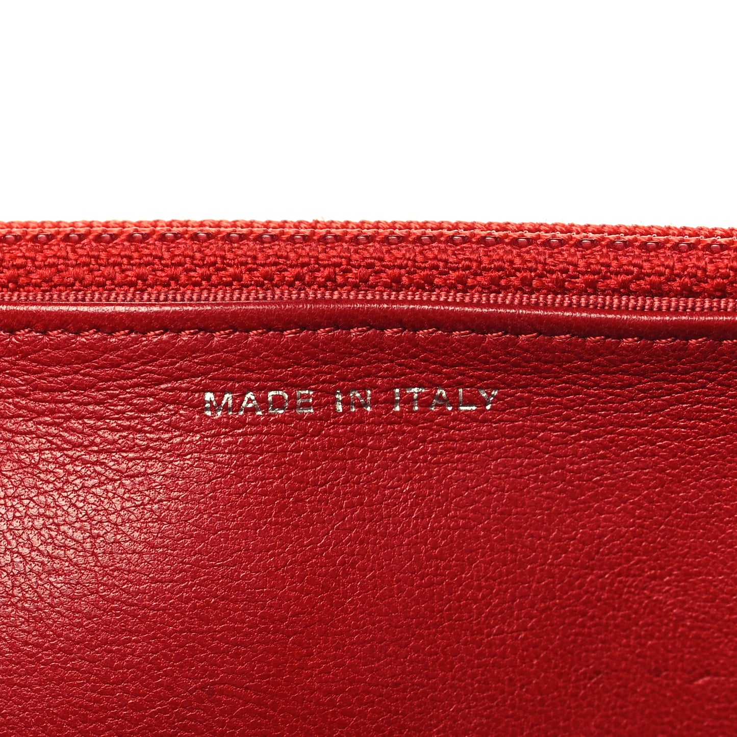 Lambskin Quilted Wallet On Chain WOC Red