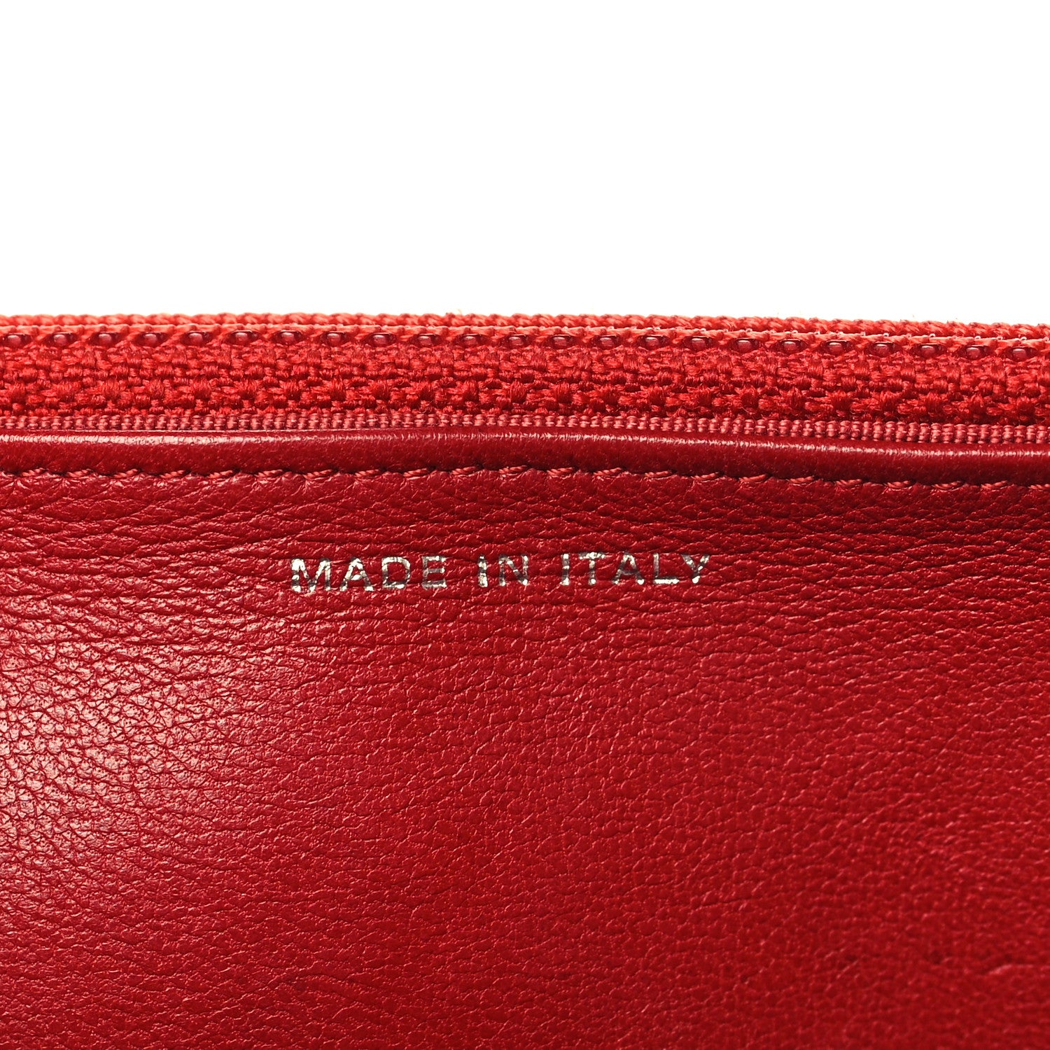 Chanel Lambskin Quilted Wallet On Chain WOC Red 7 of 11