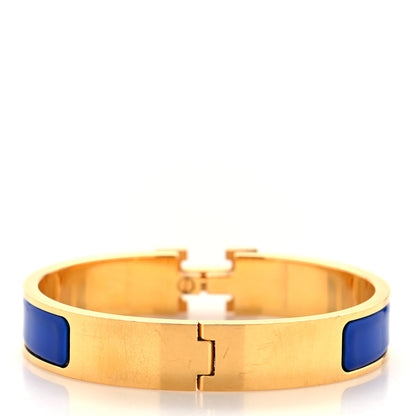 Hermes Narrow Enamel Clic Clac H Bracelet PM Bleu Royal 3 of 5