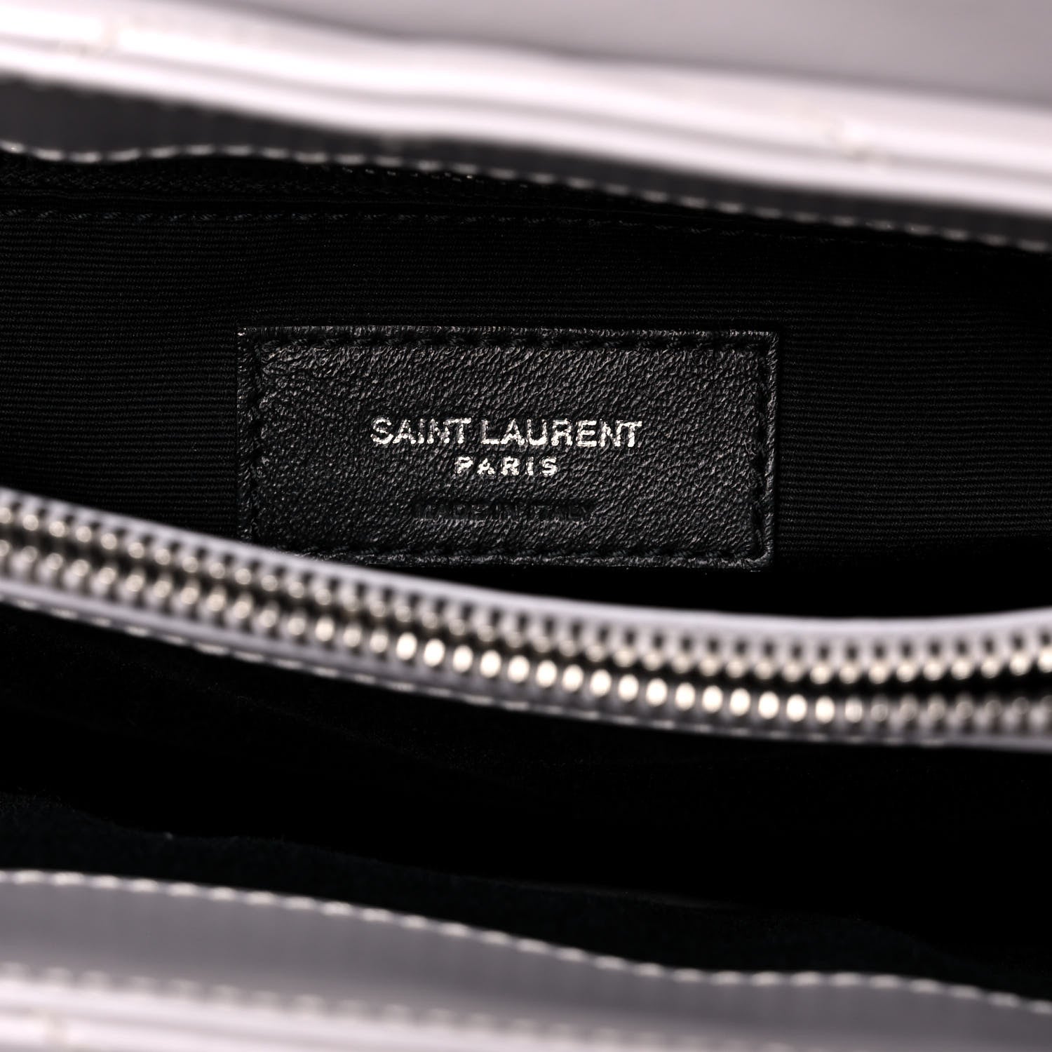 Saint Laurent Calfskin Y Quilted Monogram Medium Loulou Chain Satchel Granite 5 of 12