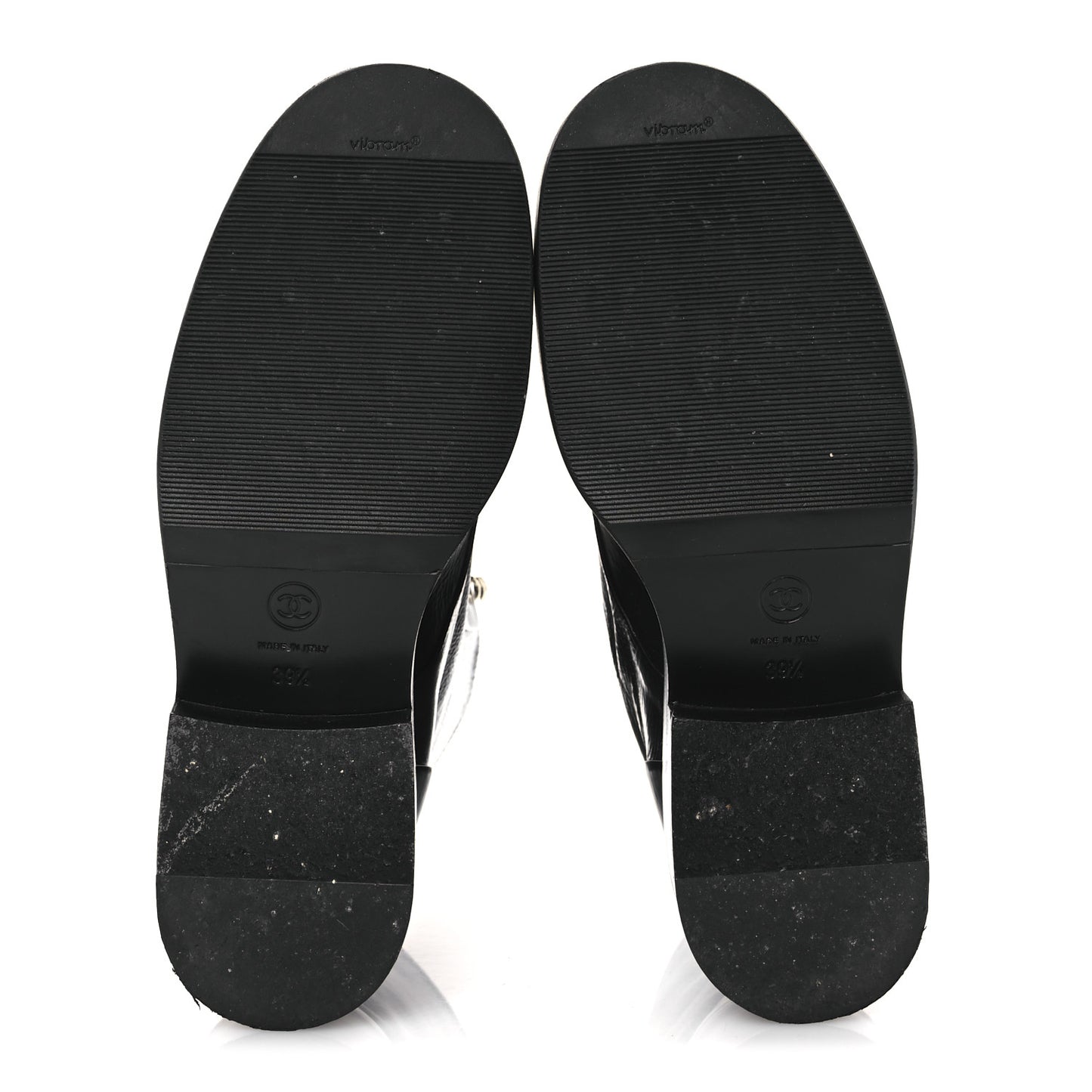 Shiny Goatskin Cap Toe Combat Boots 39.5 Black