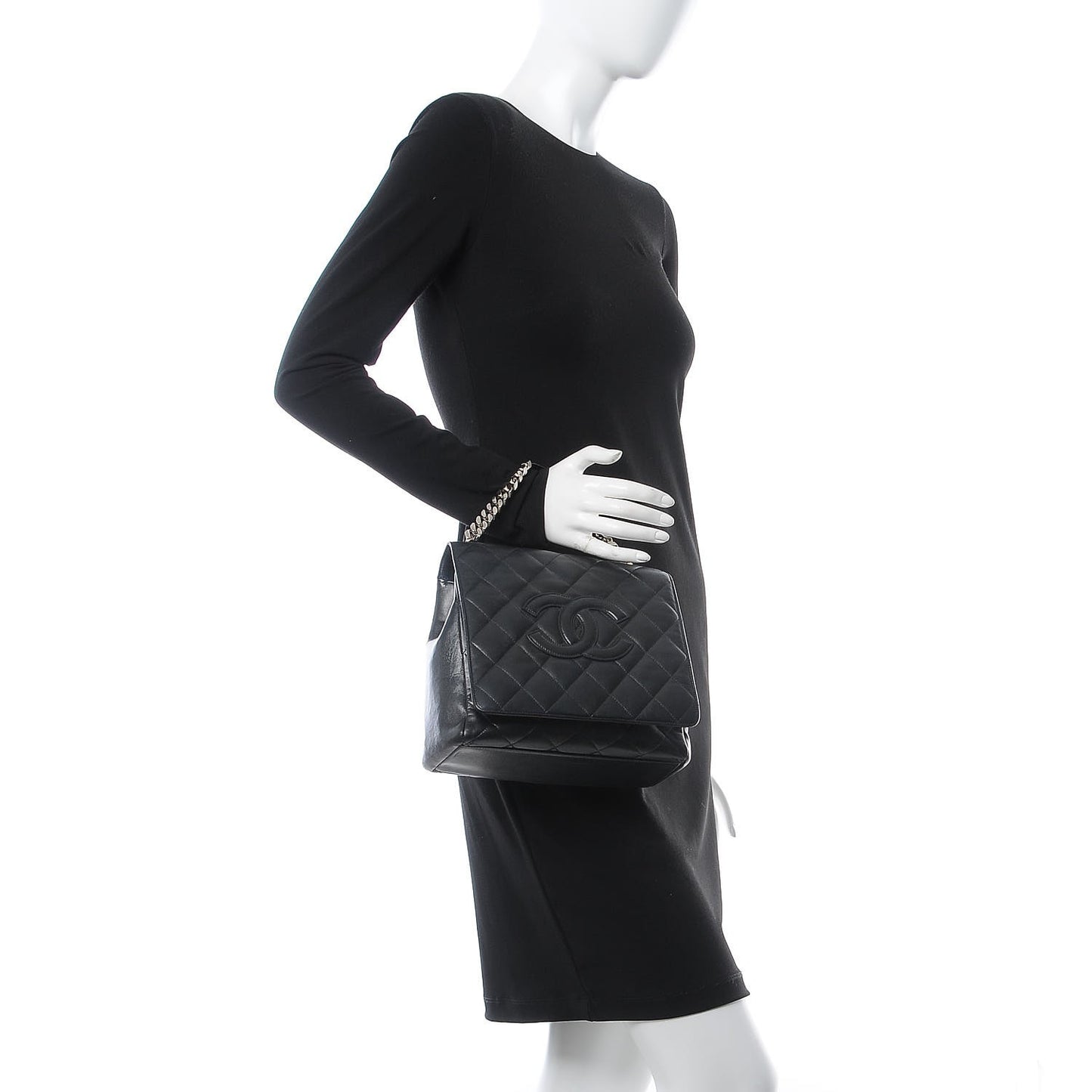 Lambskin Quilted Flap Black
