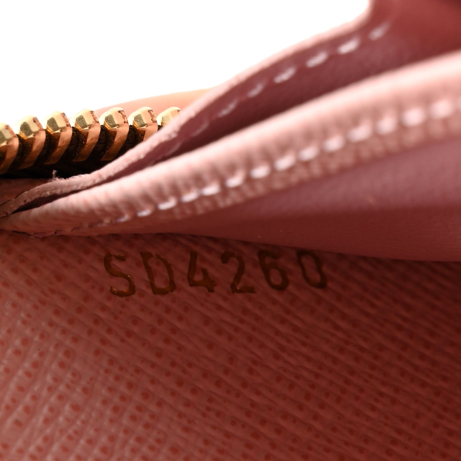 Louis Vuitton Damier Ebene Zippy Wallet Rose Ballerine 7 of 10