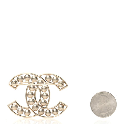 Chanel Pearl CC Brooch Light Gold 2 of 4