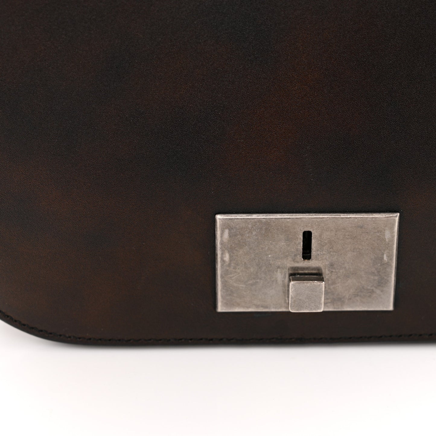 Smooth Calfskin Suede Betty Stud Stripe Flap Messenger Black