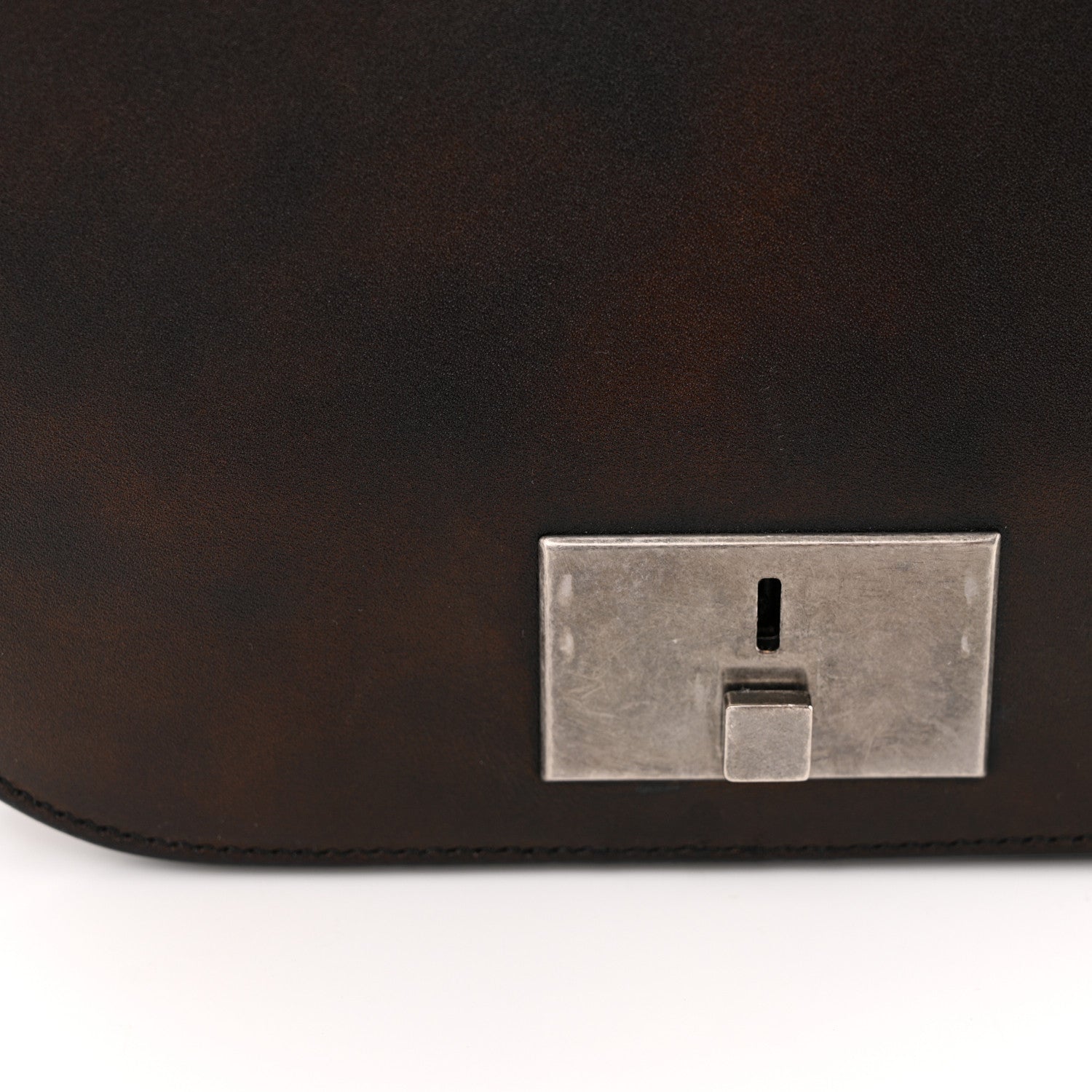 Saint Laurent Smooth Calfskin Suede Betty Stud Stripe Flap Messenger Black 13 of 14