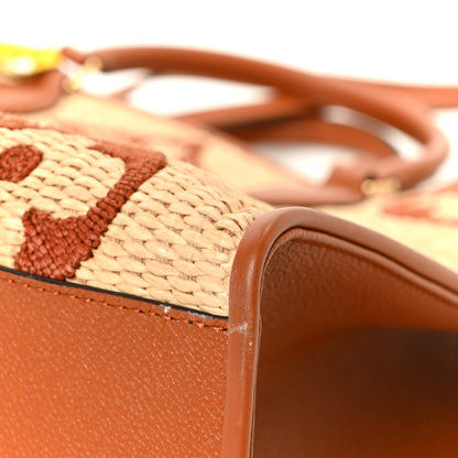 Louis Vuitton Raffia Calfskin Monogram Giant Onthego GM Tan 11 of 11