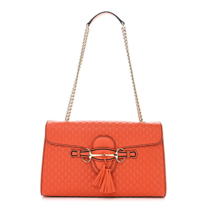 Gucci Microguccissima Medium Emily Chain Shoulder Bag Sun Orange 1 of 9