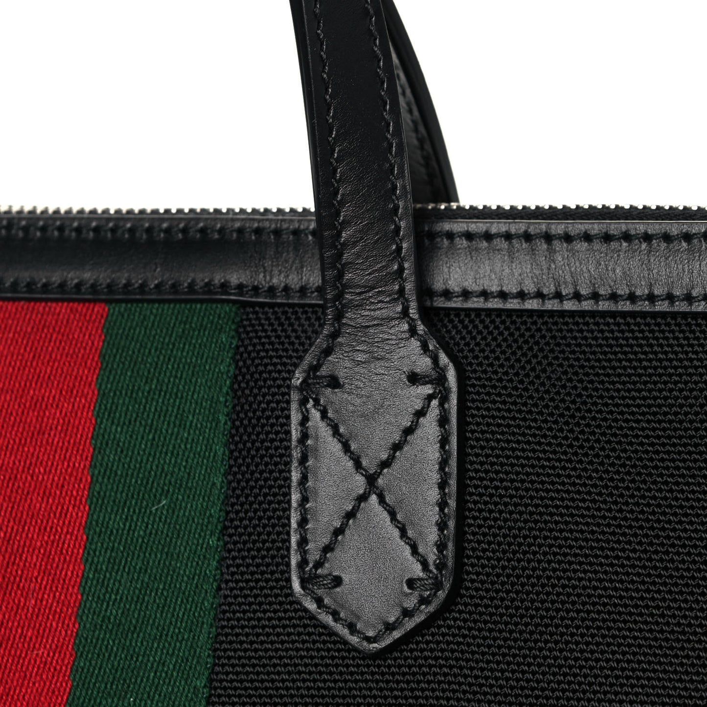 Techno Canvas Web Vertical Tote Black
