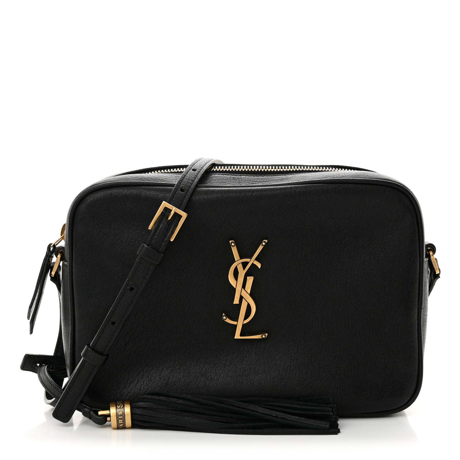 Saint Laurent Grained Lambskin Monogram Lou Camera Bag Black 1 of 13