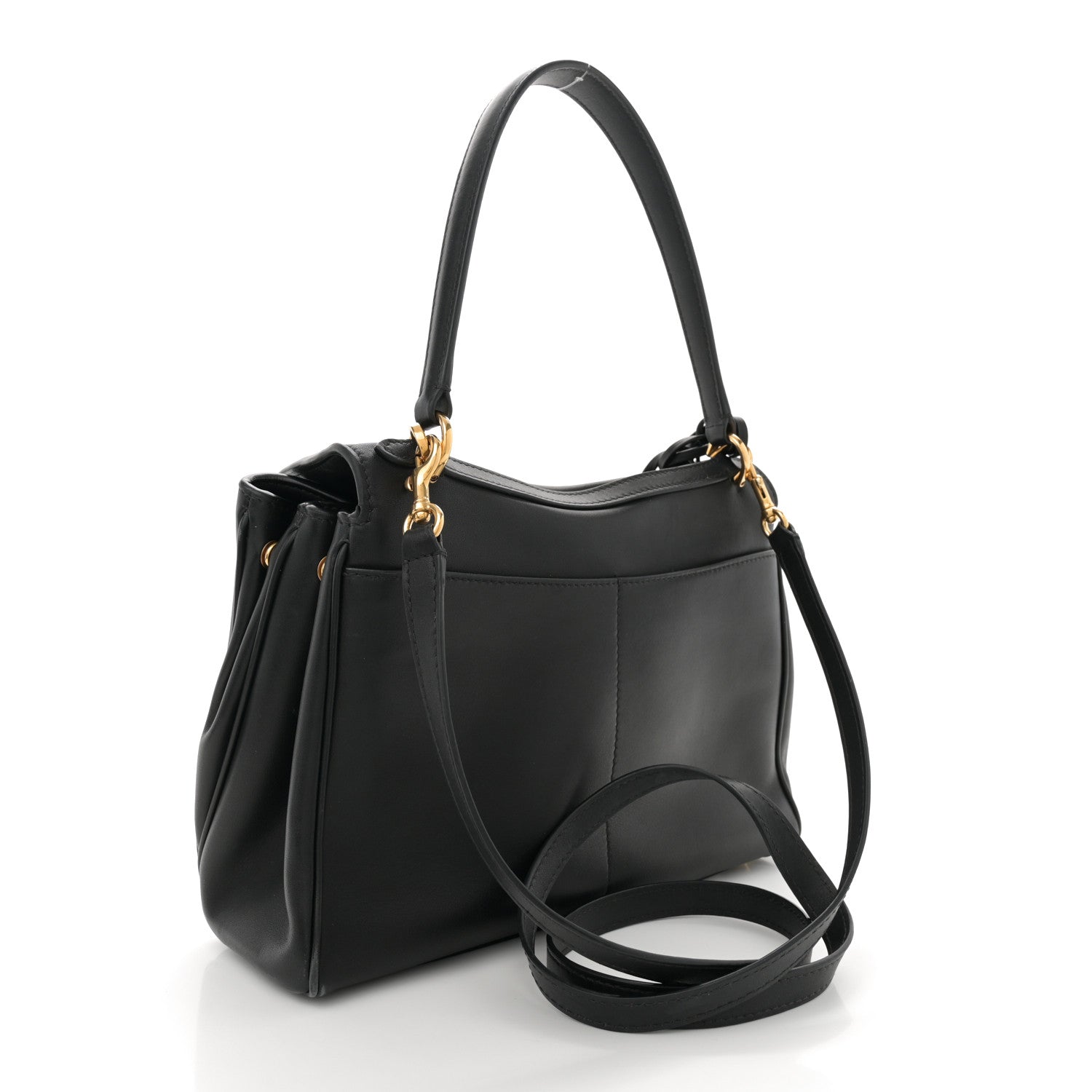 Balenciaga Natural Smooth Calfskin Small Rodeo Top Handle Handbag Black 3 of 12