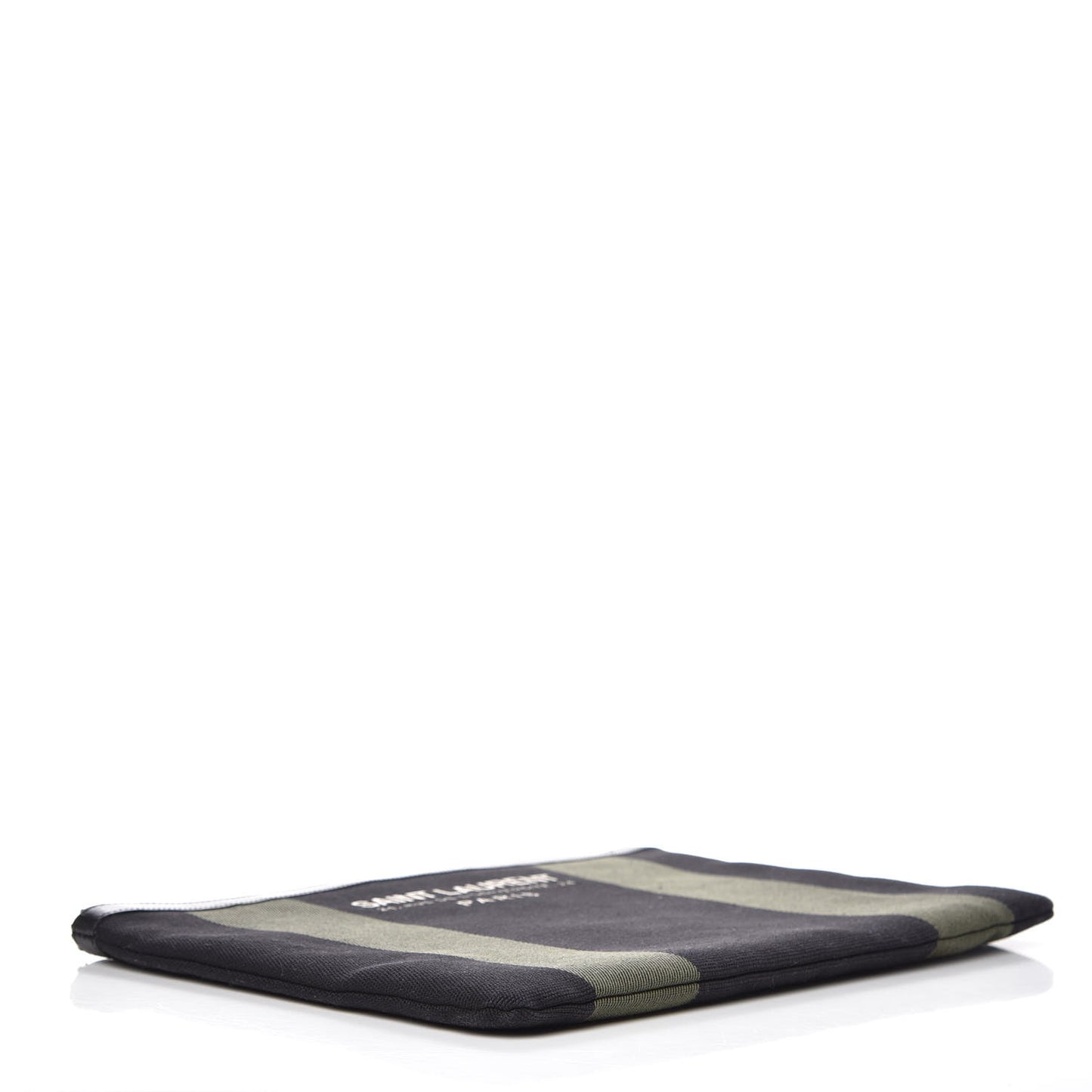 Classic Cotton Canvas Monogram Pouch Black
